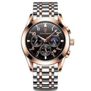 Poedagar Men's Chronograph Stainless Steel Watch